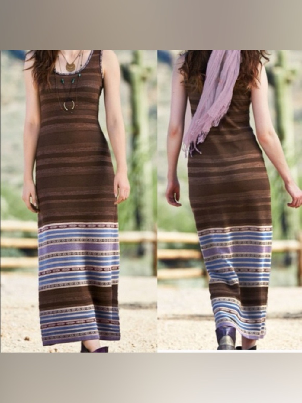 Peruvian Connection Adila Maxi Dress Large L